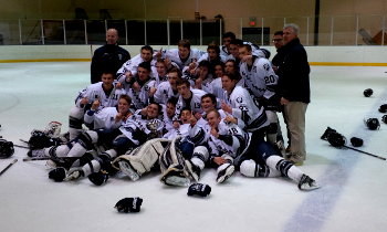 Millbrook, now 6-3-0, celebrates after edging host Brooks 1-0 to win the Brooks-Pingree Tournament Sunday.  Union recruit Brett Supinski scored the ga