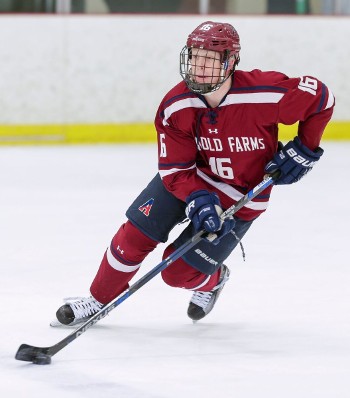 Avon senior D Adam Karashik carries the puck up ice vs. Brunswick Wednesday.