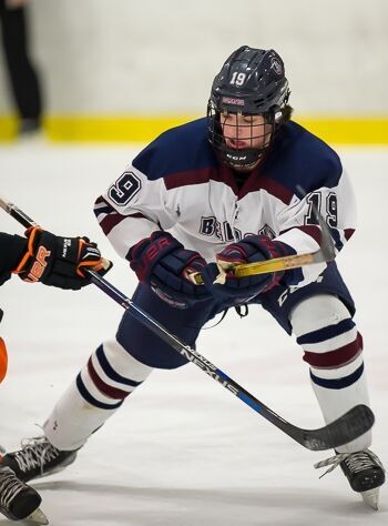 Belmont Hill junior F Christian O'Neill in action against Thayer on Wed. Jan. 13.