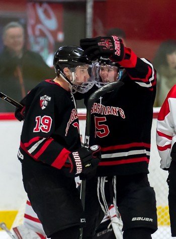 Northeastern recruit Riley Hughes (19) and Liam Gorman (15) -- both juniors -- will be taking on a bigger role for St. Sebastian's this season.