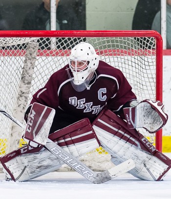 Dexter senior G Aidan Murphy was a standout Wednesday, kicking out 19 shots in a 4-2 quarterfinal win over Salisbury.