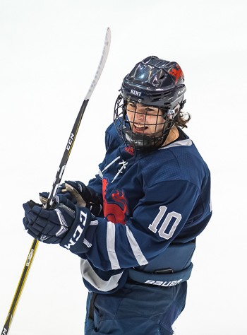 A 0-0 tie midway through the the third period of Sunday's Large School Championship game was broken by Kent junior Aidan Cobb. Eleven seconds later te