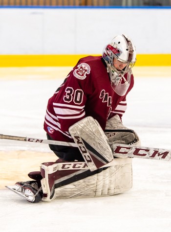 Salisbury senior goaltender Nick Haas was perfect in yesterday's 4-0 win in the 2020 Elite 8 Championship Game. 