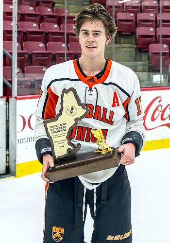 KUA wing Jack Sadowski, with 2 goals and an assist, had a hand in all 3 Wildcats' goals (except the empty-netter) as KUA topped Cushing, 4-1, in the 2