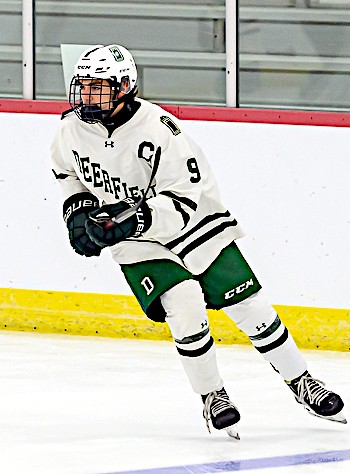 Justin Tavares, Deerfield's senior captain, leads the Big Green in scoring with a 5-11-16 line through seven games.