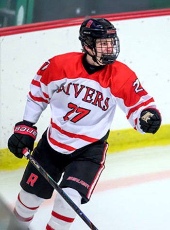 With a goal and two assists in Wednesday's 6-2 win at Groton, Rivers' freshman Carter Meyer, prep hockey's leading scorer, reached the 50-point mark (